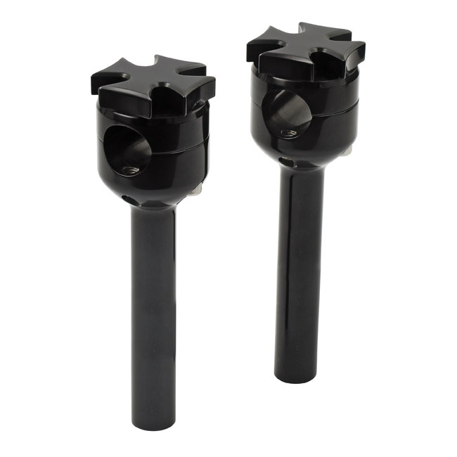 Maltese riser set. 6" rise. Black - 73-02 Big Twin, Twin Cam B, XL Sportster (exkl. FLT)