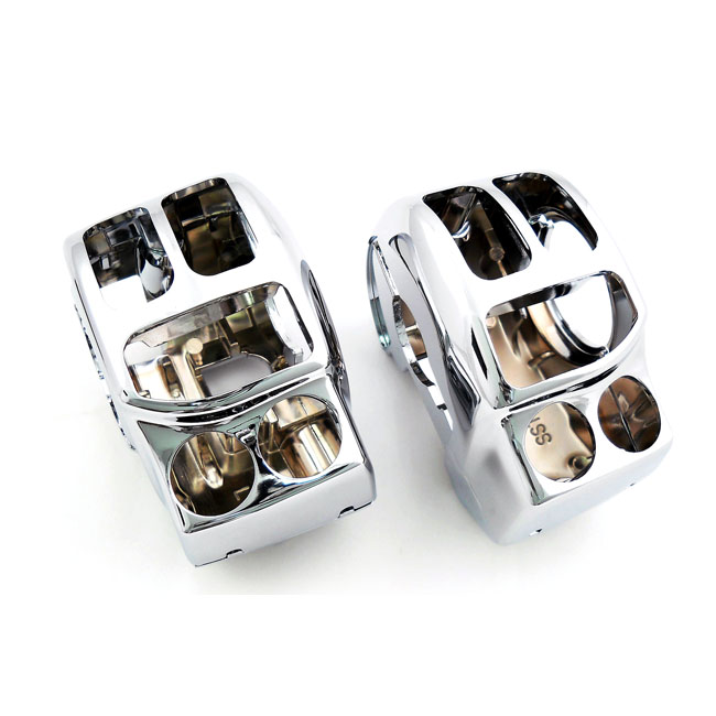 Switch housing set. Chrome - 14-23 FLT/Touring (exkl. 2023 FLHXSE, FLTRXSE); 14-23 Trikes