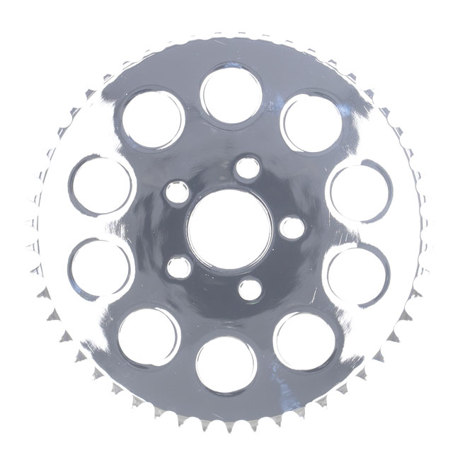 Chain conversion rear sprocket 51t. Chrome - 86-92 XL Sportster ; 92-99  XL vid omvandling till kedja från rem till bakre kedja.