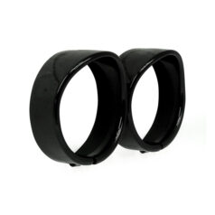 Recessed trim rings with visor. 4.5" spotlamp. Satin black - 62-25 H-D med halvljussats