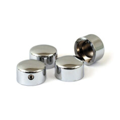 Head bolt cover kit. Smooth, chrome - L85-99 Evo Big Twin; 86-22 XL Sportster; 08-12 XR1200