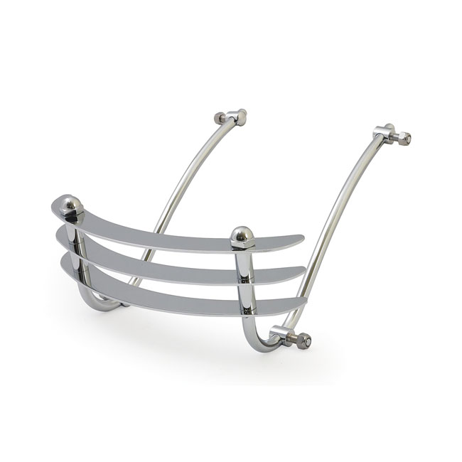 Front fender rail 'Cheese Grater'. Chrome - 55-57 FL ; Anpassade applikationer