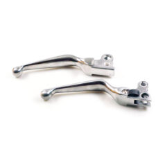 Handlebar lever set, 93-up style. Polished - 82-95 Big Twin, XL Sportster
