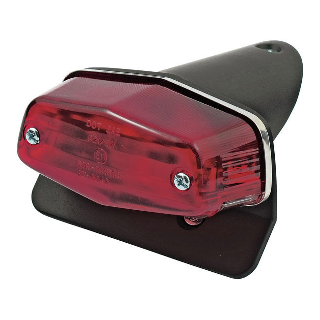Custom Lucas taillight assembly. With bracket. Black - Universal