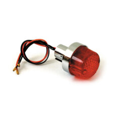 Retro taillight. no license plate light. Chrome - Universal