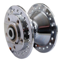 Front wheel hub, 73-83 FX/XL. Chrome plated - 78-83 XL Sportster, FX, FXR med dubbla bromsrotorer