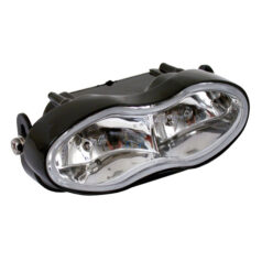 Oval shorty, double H3 headlamp. No housing. Clear lens