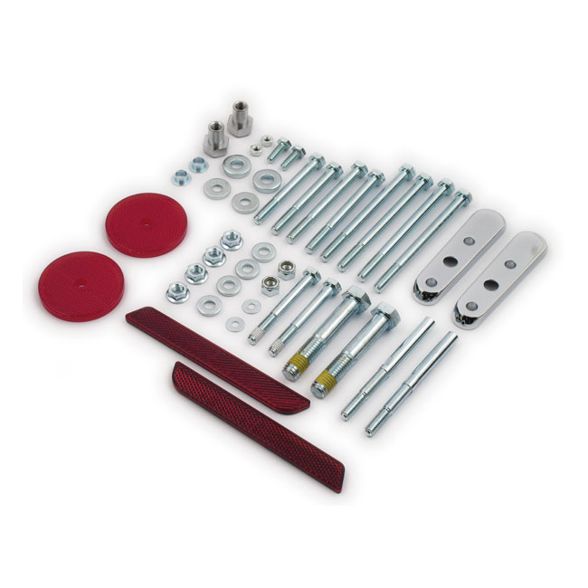 Bakre blinkersflyttningssats. Krom - 94-03 XL Sportster (exkl. XL1200S/883R)