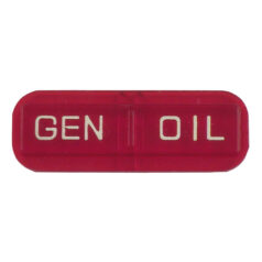 Replacement lens for 2-light (47-61 style) dash. Red - 47-61 H-D & anpassade applikationer med 2-ljus streck