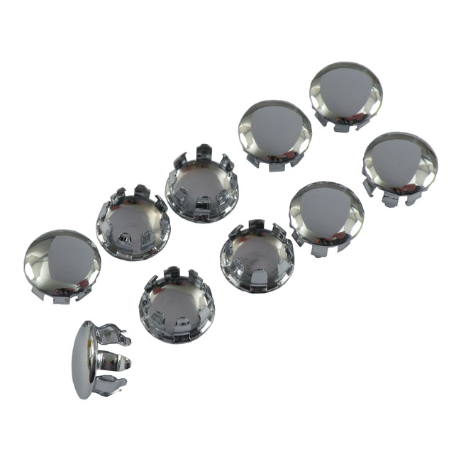 Lowrider dash plugs, small. Chrome - 77-85 FX
