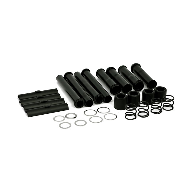 Complete Evo B.T. pushrod cover kit. Black - 84-99 Evo Big Twin