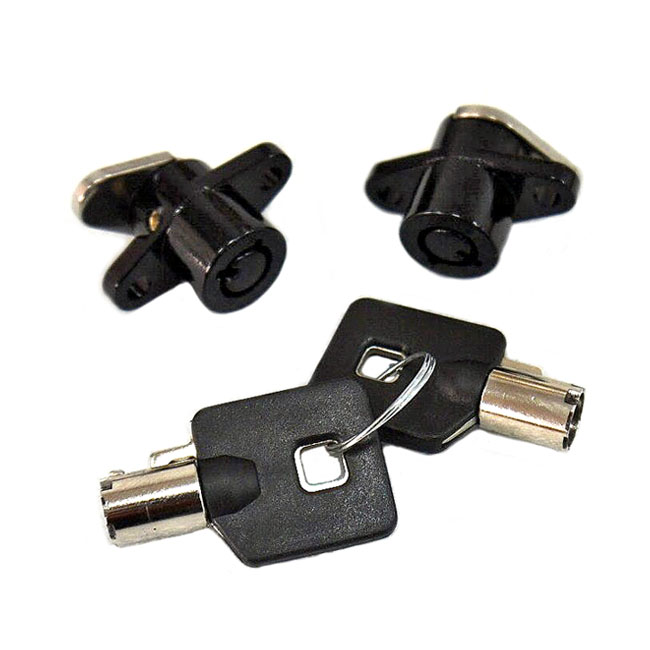 Lock set, saddlebags. Black - 93-13 FLT/Touring