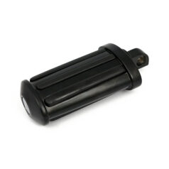Rail kick pedal. Flat style. With rubber inlays. Black - H-D med topproterande kickpedal