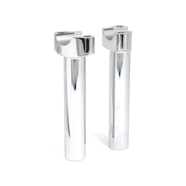 Forged aluminum risers straight, 6-1/2" rise. krom