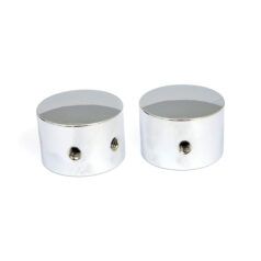 Front axle nut cap kit. Chrome - 00-05 FLHT/R/X FLTR
