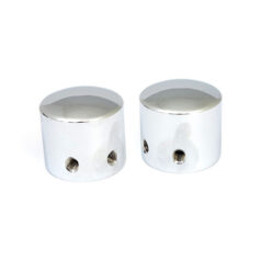 Front axle nut cap kit domed. Chrome - 04-07 Dyna; 00-07 FLT/Touring
