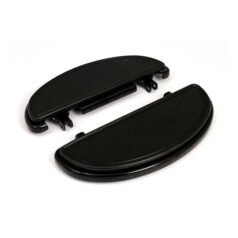 Oval early style floorboards. with dampers. Black - 86-17  FL Softail; 12-16  Dyna FLD Switchback; 83-24 FLT/Touring; 09-24 Trikes