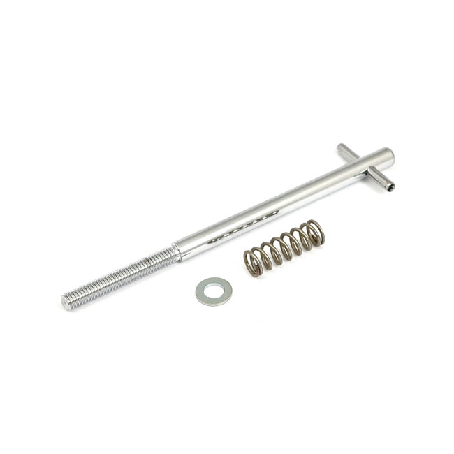 Idle screw, extended length. hand adjustable - 81-89 Big Twin; 81-87 XL Sportster. Med OEM Keihin fjäril eller CV-förgasare