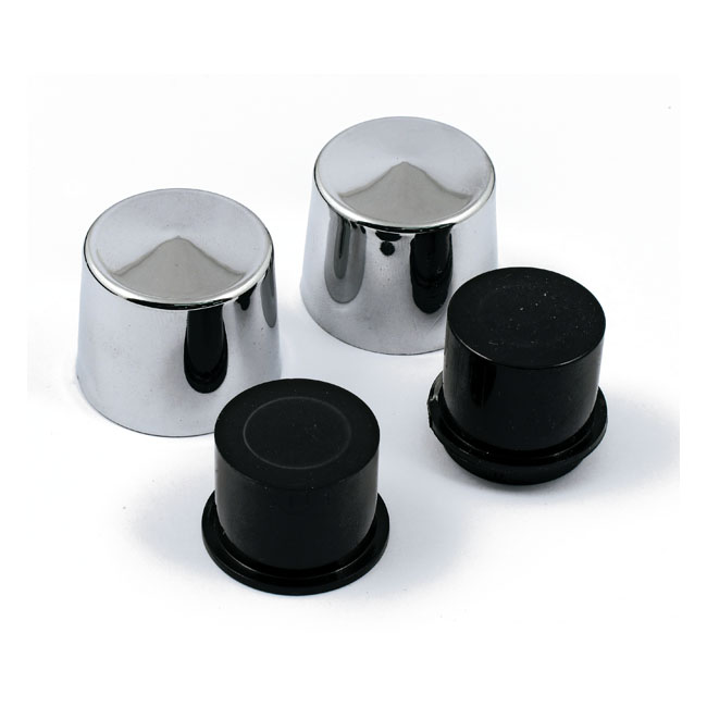 Smoothtopps, push-on bolt cover set. Chrome - 73-17 H-D (exkl. 07-17 Softail, 08-17 FLT/Touring, XL Sportster)