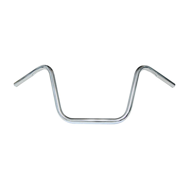 Apehanger handlebar, 12" rise, 1" chrome - 82-22 H-D (exkl. 08-22 e-gasspjäll) med 1" I.D. stigare