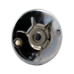 Rear mechanical brake backing plate, chrome - 41-57 Big Twin