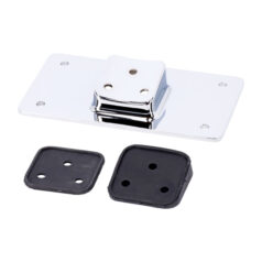 License plate bracket, flat. Chrome - Universal