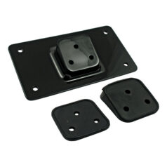 License plate bracket, flat. Black - Universal