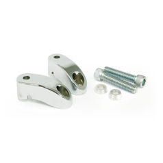 Shortened turn signal mount kit. Front, chrome - 06-07 Dyna; 08-11 FXCW/C Softail Rockers . Med 41 mm gaffelrör