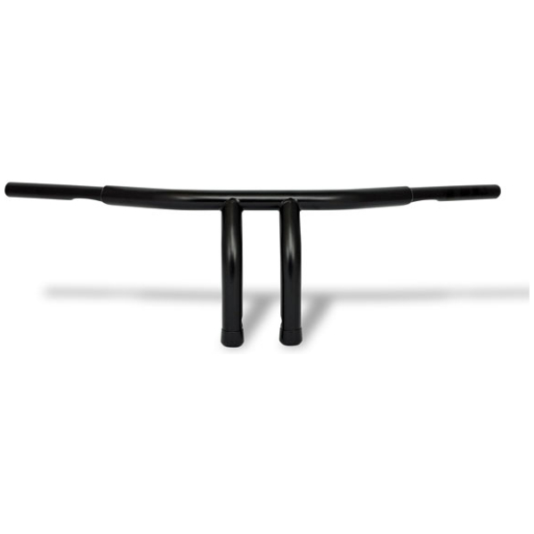 Fat 1-1/4" Tiller bar, 8" rise, black - 82-22 H-D (exkl. 08-22 e-gasspjäll) med 3-1/2" fästbultavstånd