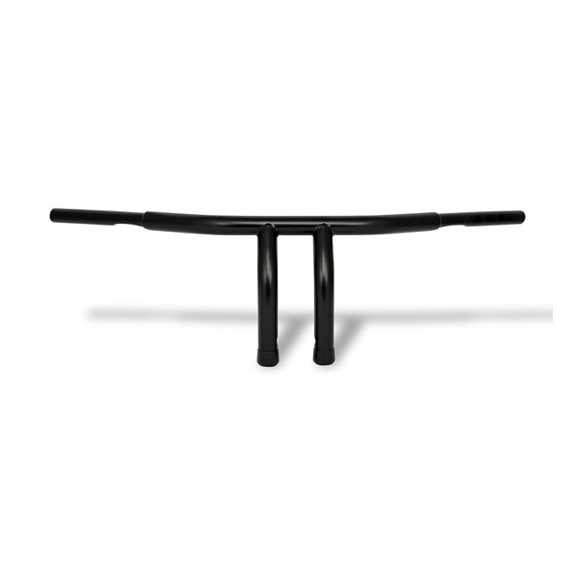 Fat 1-1/4" Tiller bar, 8" rise, black - 82-22 H-D (exkl. 08-22 e-gasspjäll) med 3-1/2" fästbultavstånd