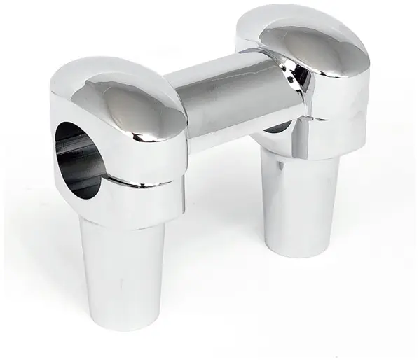 Widow riser set. 3" rise. Chrome - De flesta 73-up H-D med 1-1/4" styre