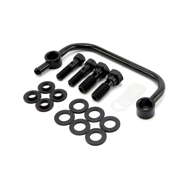 Air cleaner breather kit. Black - 93-99 Big Twin (exkl. 1999 Twin Cam) med anpassad luftrenare