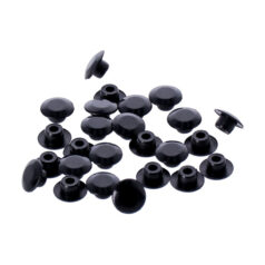 Push-in mushroom allen head plugs 3/8". Black - 3/8" gängade insexbultar
