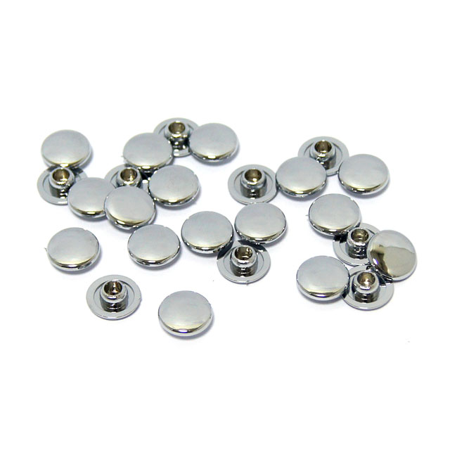 Push-in mushroom allen head plugs M8. Chrome - M8 gängade insexbultar