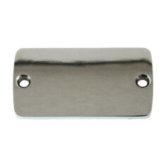 Master cyl. cover. plain chrome - H/B: 85-95  Big Twin, XL Sportster. Bak: 84-86 FXWD; L87-99 FLST; 91-04 Dyna