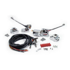 Chrome handlebar control kit - 72-81 Big Twin, XL Sportster