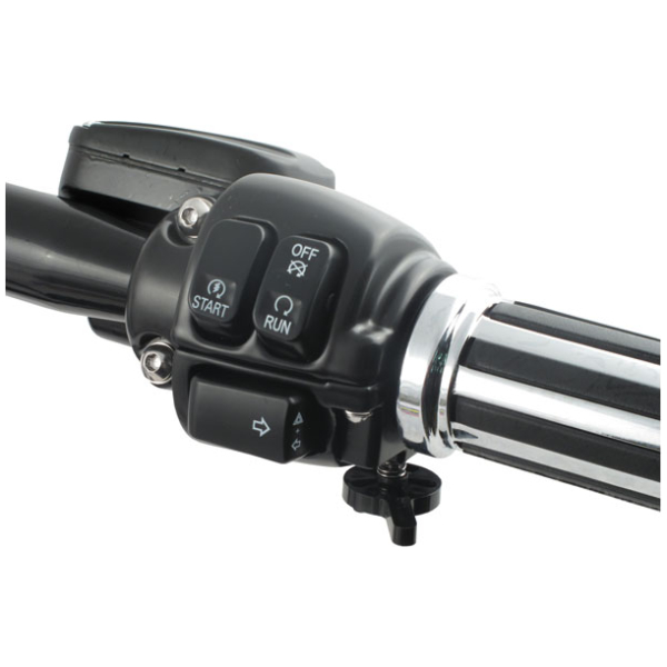 Throttle screw extension lever. Black - 74-17 Big Twin; 79-21 XL Sportster. Med enkel eller dubbel gaskabel (exkl. XG Street) - Bild 2