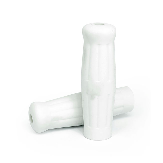 Vintage style 1" grips white - 74-24 H-D med 1" diameter greppyta