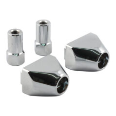 Pyramid end caps - 73-86 4-växlad Big Twin;84-85 Softail;80-01 FLT/Touring; 79-03 XL Sportster