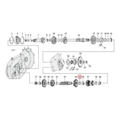 Thrust washer, 1st gear countershaft .055" - 86-90 4-växlad XL Sportster