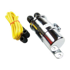 Round custom ignition coil kit, 12V. Chrome - Tändning med punkter i anpassade applikationer