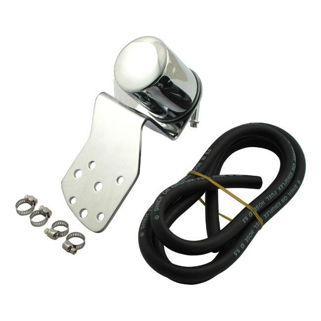 Jiffy-Mount spin-on oil filter kit. Chrome - 70-99 Big Twin (exkl. 1999 Twin Cam)