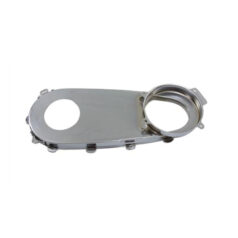 Steel inner primary cover, chromed - 70-84 Big Twin kickstart modeller endast