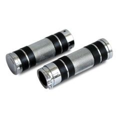 KNURLED HANDLEBAR GRIP SET - 74-22 H-D med enkel eller dubbla gaskablar (exkl. Street)