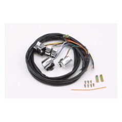 Handlebar wire & switch kit. Chrome switches - 82-95 Big Twin, XL Sportster