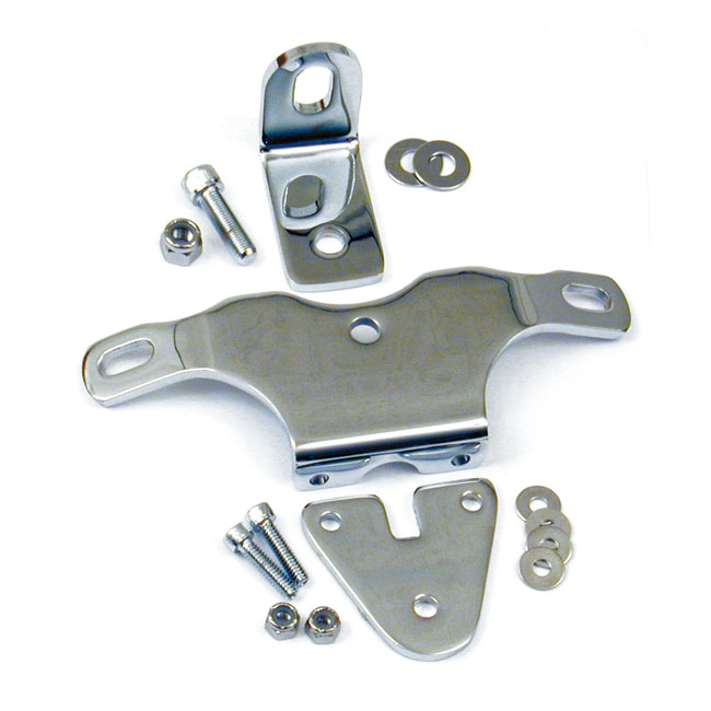 Motormount w/coil mount custom heavy duty. Chrome - 84-99 Softail