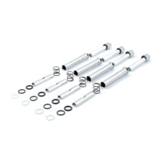 Complete Twin Cam pushrod cover kit. Chrome - 99-17 Twin Cam