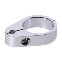 2-Piece frame cable clamp. Throttle. Chrome - UNIVERSAL