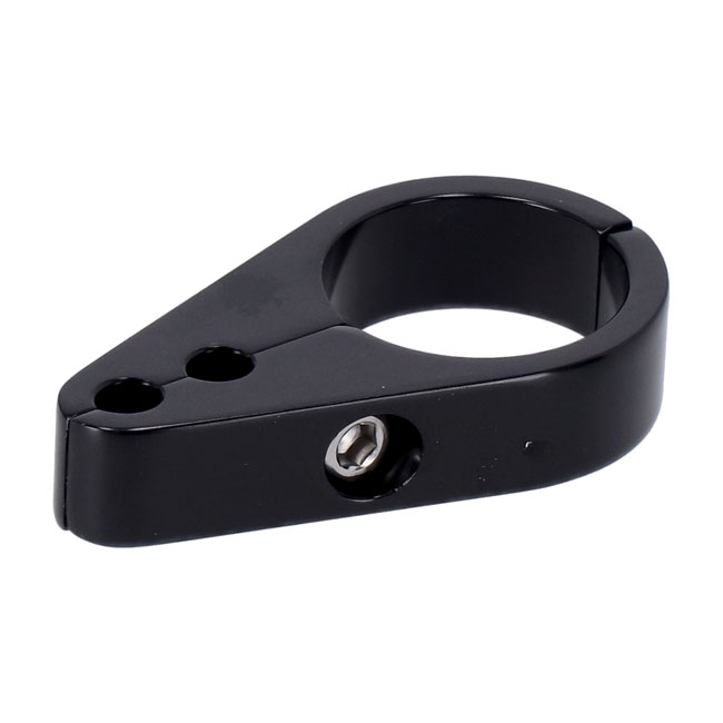 2-Piece frame cable clamp. Throttle/Idle. Black - UNIVERSAL