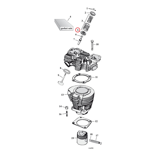 Lower valve spring collar set. steel. std - 57-E81 XL Sportster